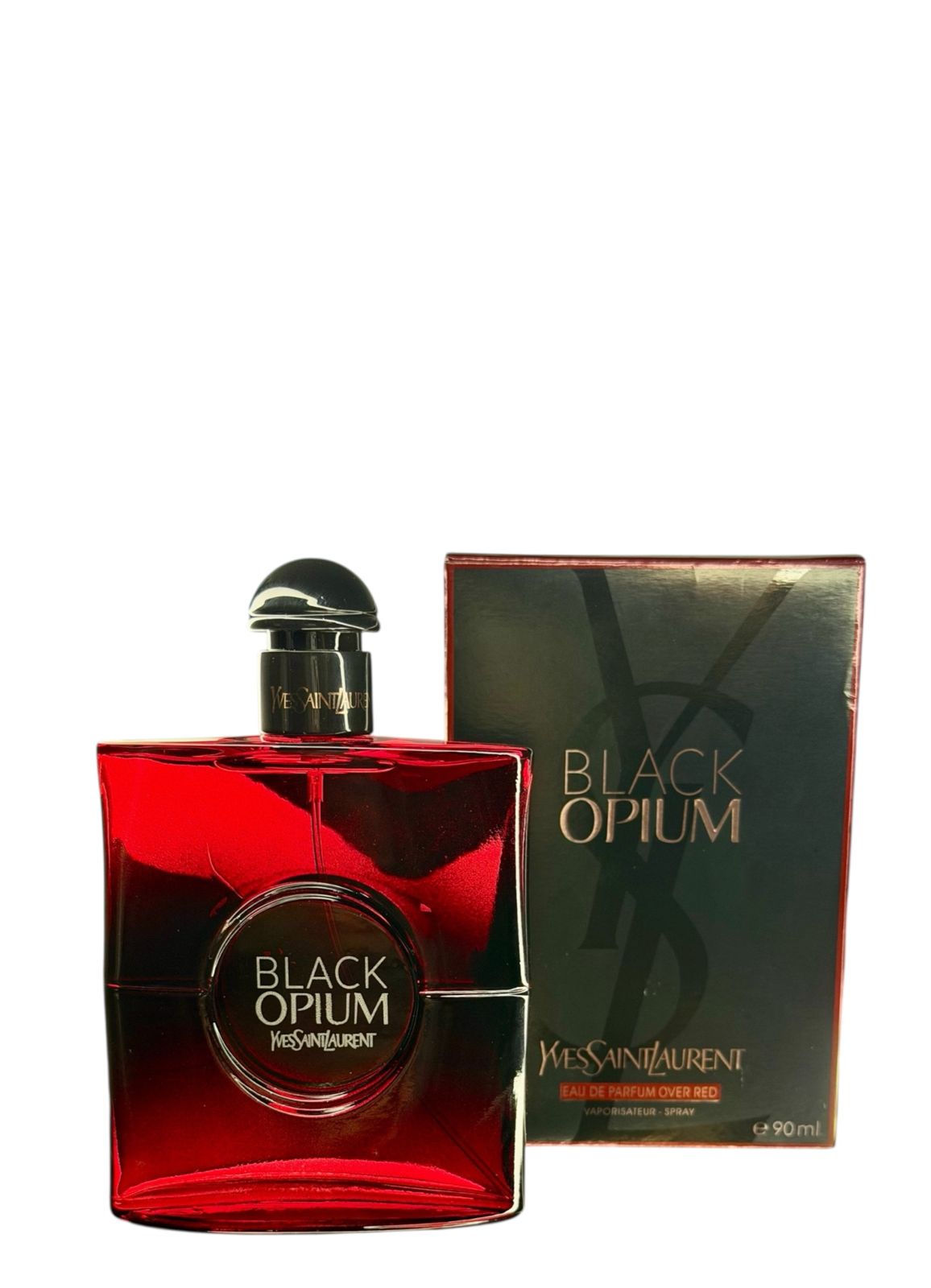 YVES SAINT LAURENT - BLACK OPIUM EDP (over red)